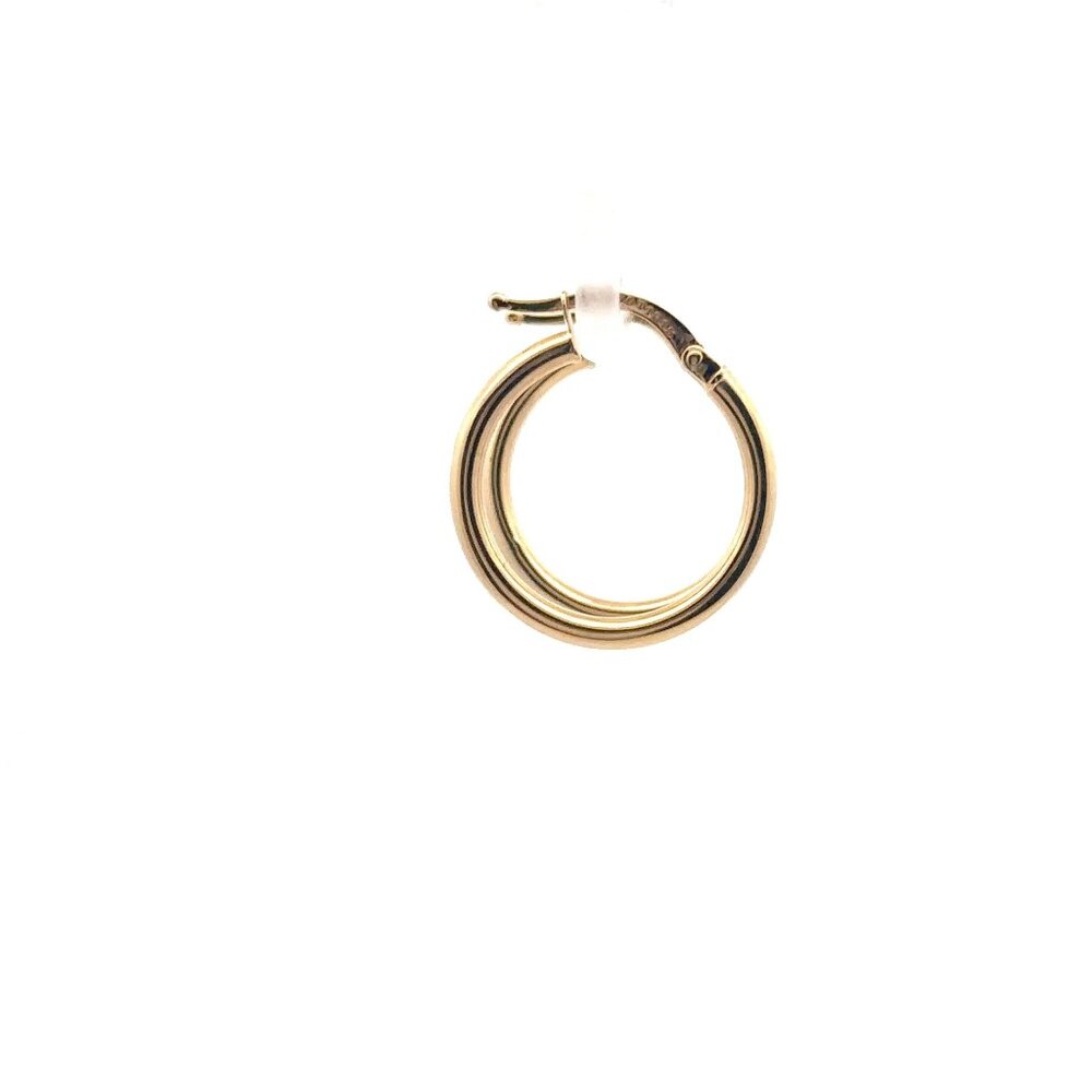 18k Gold Hoops Earrings Small - Picture 9 of 10